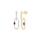 Ruby Earrings in 14K Yellow Gold - Splendid Jewellery