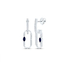 Blue Sapphire Earrings 1/8 Cttw - Splendid Jewellery