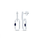 Blue Sapphire Earrings 1/8 Cttw - Splendid Jewellery