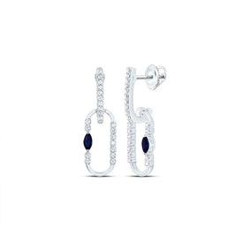 Blue Sapphire Earrings 1/8 Cttw - Splendid Jewellery