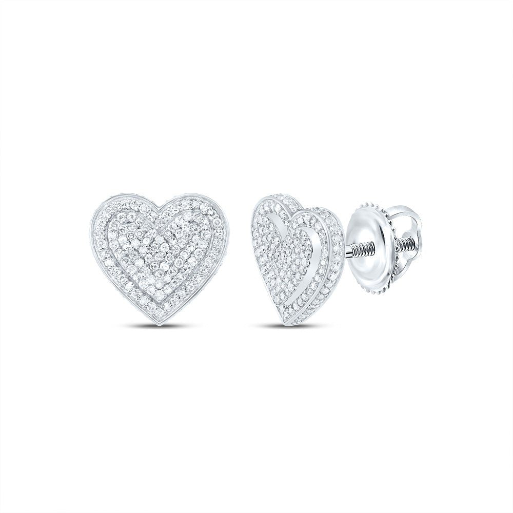 10K White Gold Gift - Ready Diamond Earrings for Everyday Wear - Splendid Jewellery