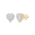 10K Yellow Gold Gift - Ready Diamond Earrings with Fine Detail - Splendid Jewellery