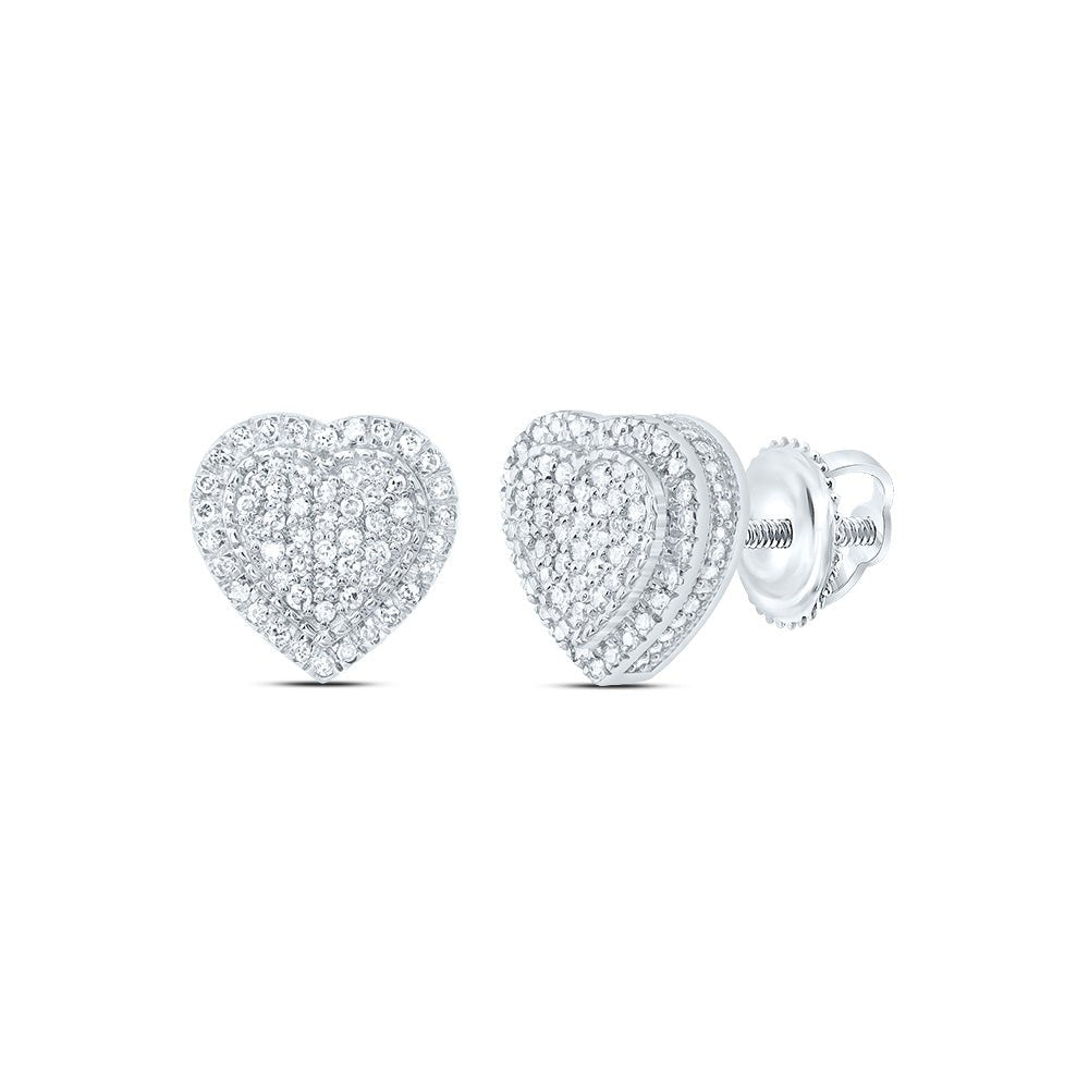 10K White Gold Diamond Earrings 3/8 Cttw Gift Edition - Splendid Jewellery