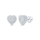 10K White Gold Diamond Earrings 3/8 Cttw Gift Edition - Splendid Jewellery