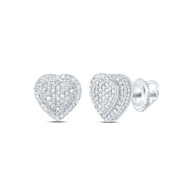 10K White Gold Diamond Earrings 3/8 Cttw Gift Edition - Splendid Jewellery