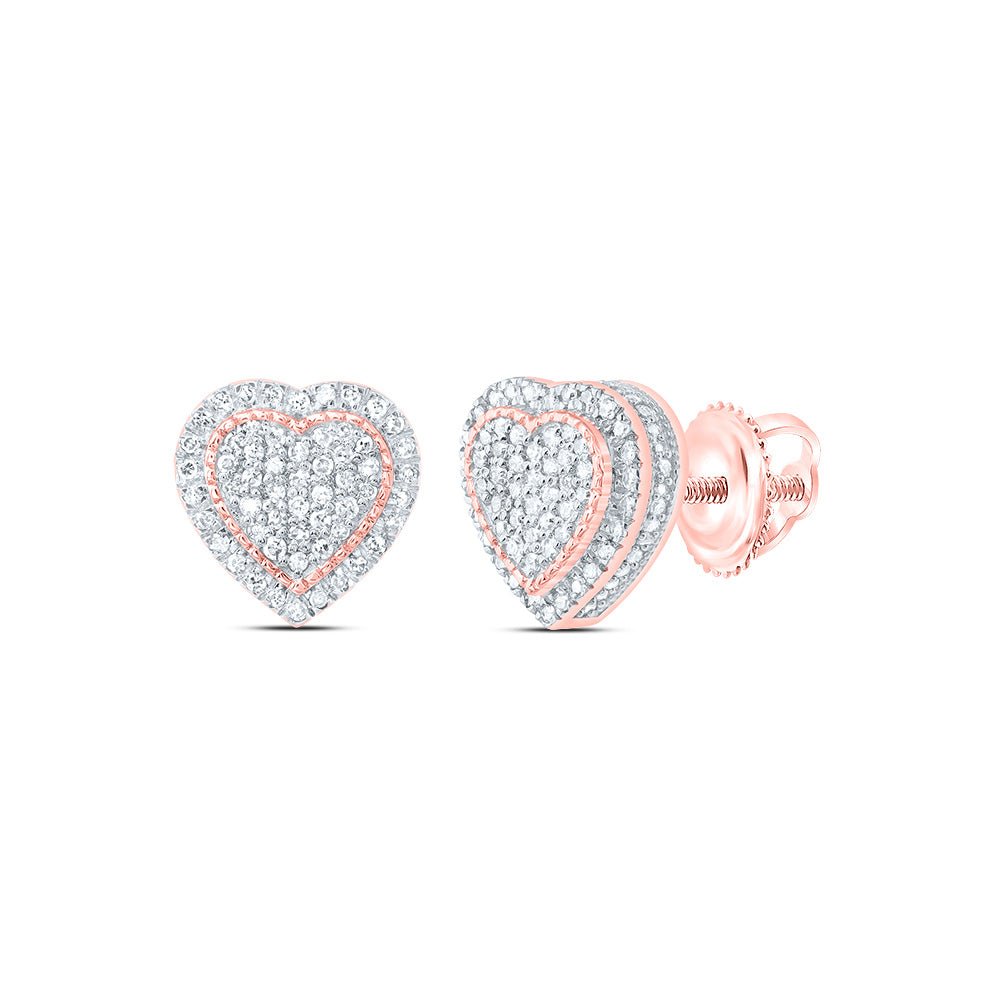 10K Rose Gold Diamond Earrings 3/8 Cttw - Splendid Jewellery