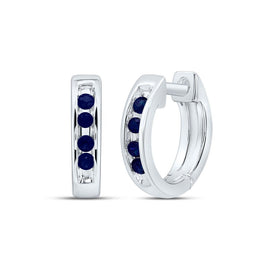 10K White Gold Diamond Hoop Earrings for Everyday Wear - Splendid Jewellery