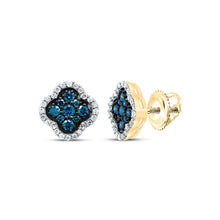 Load image into Gallery viewer, 10K Yellow Gold Elegant Stud Earrings with Diamond - Splendid Jewellery