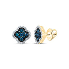 10K Yellow Gold Elegant Stud Earrings with Diamond - Splendid Jewellery