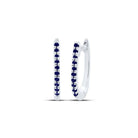 10K White Gold Gift - Ready Blue Sapphire Earrings Gift Edition - Splendid Jewellery