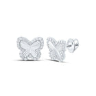 Diamond Earrings in 10K White Gold with Fine Detail - Splendid Jewellery