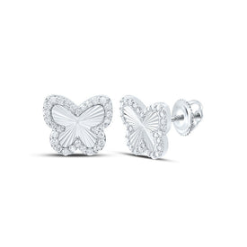 Diamond Earrings in 10K White Gold with Fine Detail - Splendid Jewellery