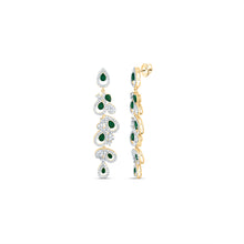 Load image into Gallery viewer, 14K Yellow Gold Elegant Earrings with Emerald Gift Edition - Splendid Jewellery