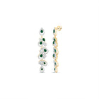 14K Yellow Gold Elegant Earrings with Emerald Gift Edition - Splendid Jewellery