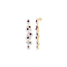 14K Yellow Gold Ruby Earrings for Everyday Wear with Elegant Styling - Splendid Jewellery