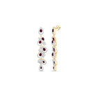 14K Yellow Gold Ruby Earrings for Everyday Wear with Elegant Styling - Splendid Jewellery