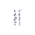 Blue Sapphire Earrings in 14K White Gold with Elegant Styling - Splendid Jewellery