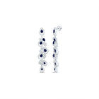 Blue Sapphire Earrings in 14K White Gold with Elegant Styling - Splendid Jewellery