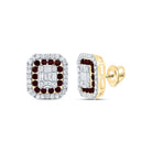 Ruby Stud Earrings in 14K Yellow Gold - Splendid Jewellery