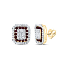 Load image into Gallery viewer, Ruby Stud Earrings in 14K Yellow Gold - Splendid Jewellery