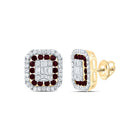 Ruby Stud Earrings in 14K Yellow Gold - Splendid Jewellery
