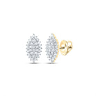 Diamond Stud Earrings in 10K Yellow Gold with Elegant Styling - Splendid Jewellery