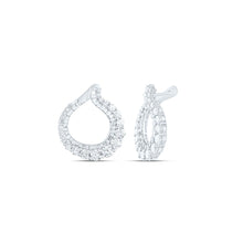 Load image into Gallery viewer, Diamond Hoop Earrings in 14K White Gold Gift Edition - Splendid Jewellery