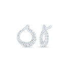 Diamond Hoop Earrings in 14K White Gold Gift Edition - Splendid Jewellery