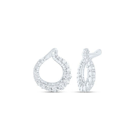 Diamond Hoop Earrings in 14K White Gold Gift Edition - Splendid Jewellery