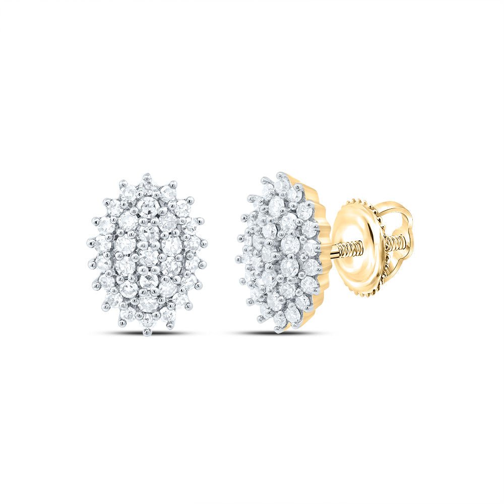 Oval Diamond Stud Earrings 1/5 Cttw - Splendid Jewellery