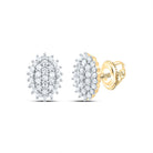 Oval Diamond Stud Earrings 1/5 Cttw - Splendid Jewellery
