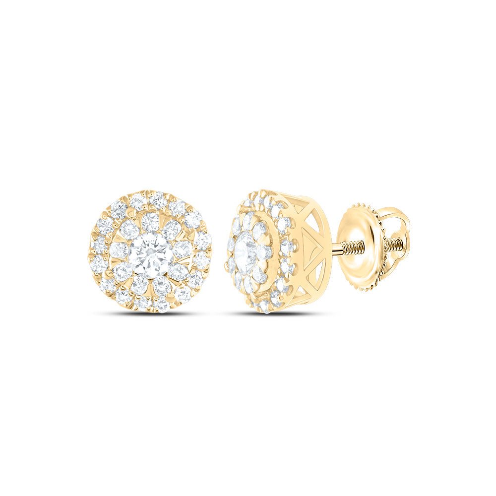 14K Yellow Gold Diamond Earrings for Everyday Wear - Splendid Jewellery