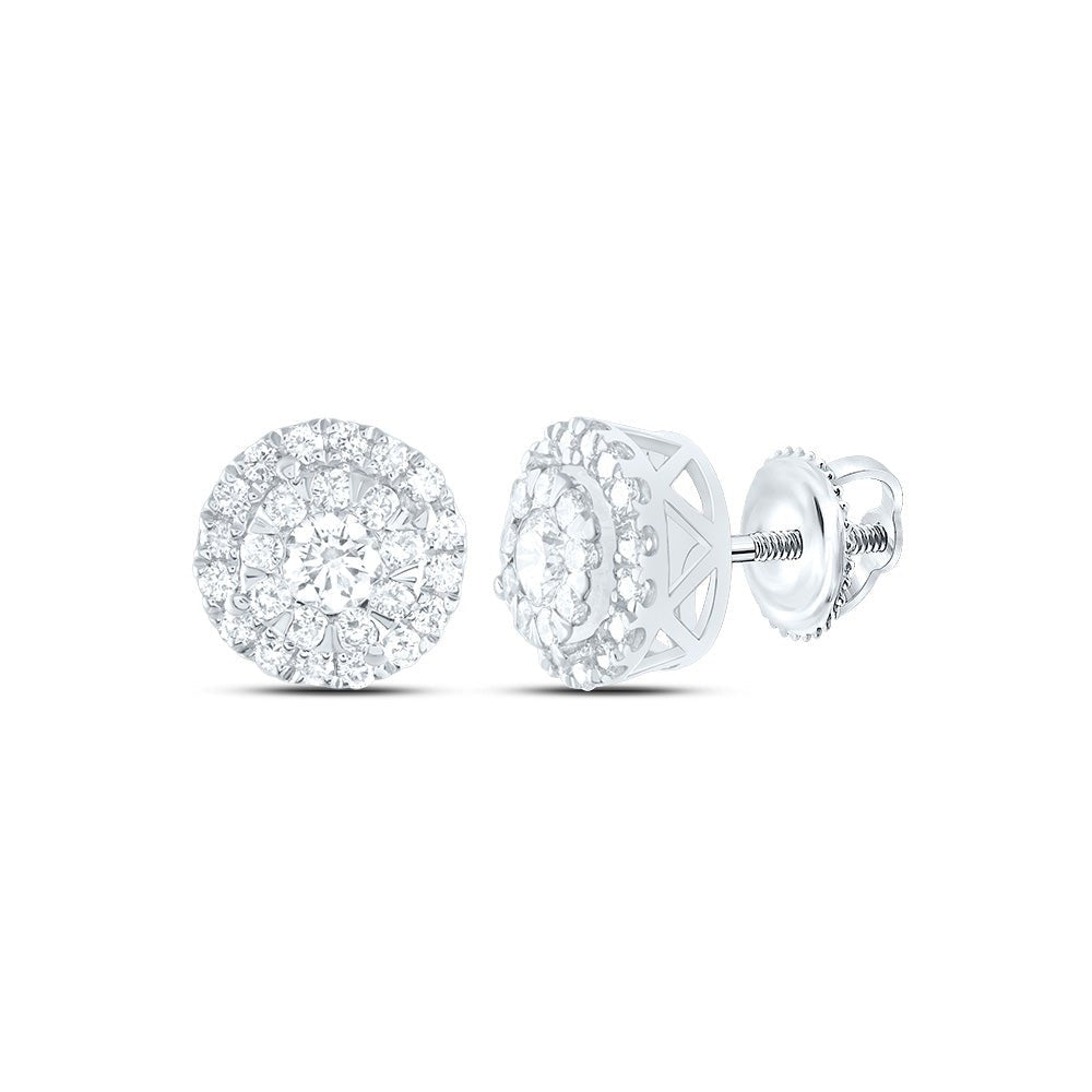 14K White Gold Diamond Stud Earrings - Splendid Jewellery