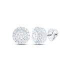 14K White Gold Diamond Stud Earrings - Splendid Jewellery
