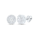 14K White Gold Diamond Stud Earrings 1/3 Cttw - Splendid Jewellery