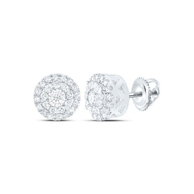 14K White Gold Diamond Stud Earrings 1/3 Cttw - Splendid Jewellery