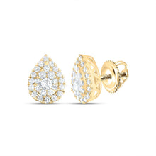 Load image into Gallery viewer, 14K Yellow Gold Elegant Stud Earrings with Diamond - Splendid Jewellery