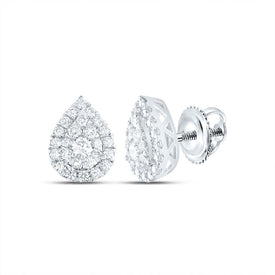 14K White Gold Modern Diamond Earrings Gift Edition - Splendid Jewellery