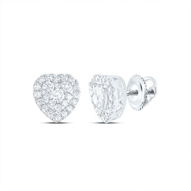 14K White Gold Gift - Ready Diamond Earrings Gift Edition - Splendid Jewellery