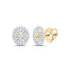 10K Yellow Gold Elegant Stud Earrings with Diamond with Natural Sparkle - Splendid Jewellery