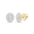 10K Yellow Gold Elegant Stud Earrings with Diamond with Natural Sparkle - Splendid Jewellery