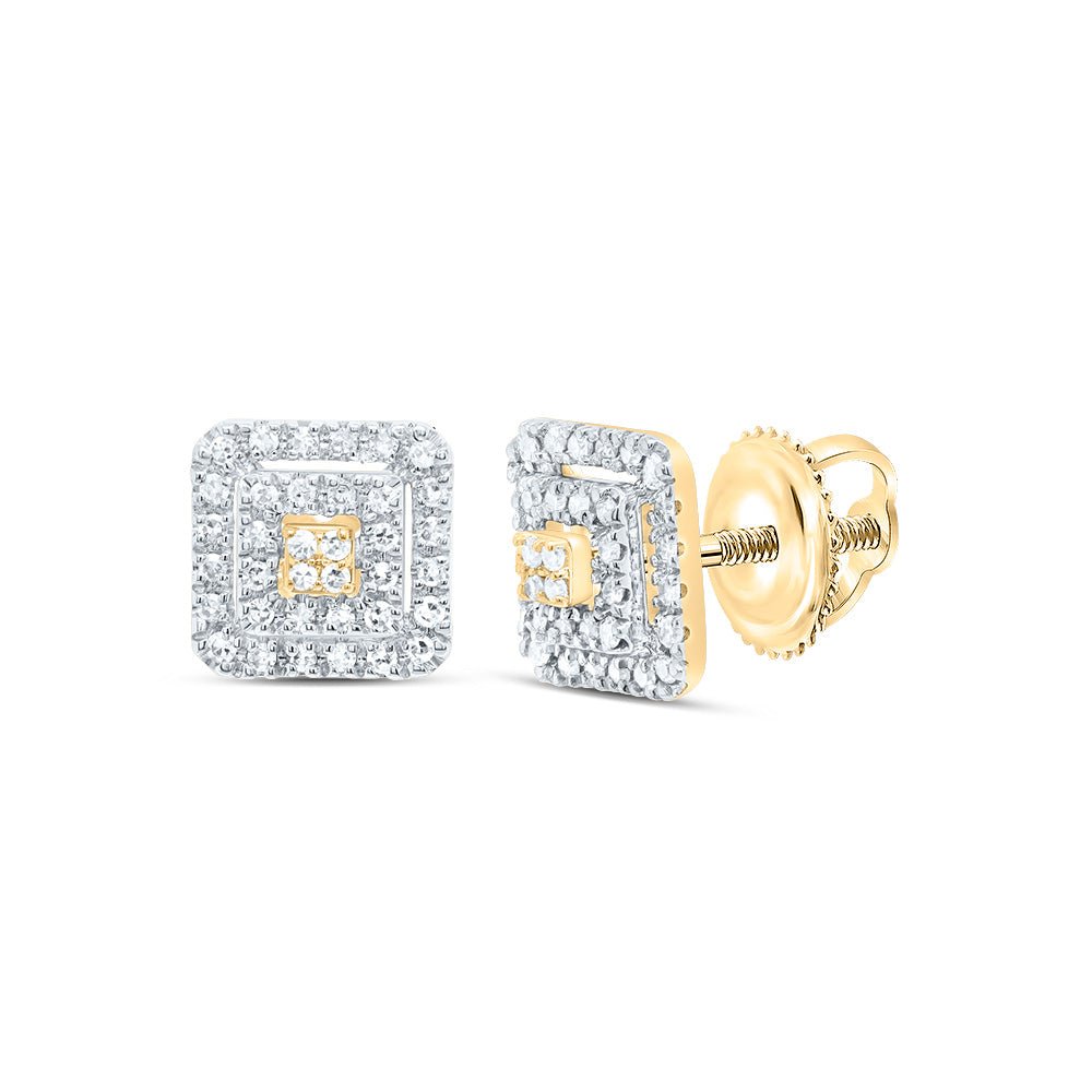 Diamond Earrings in 10K Yellow Gold with Fine Detail - Splendid Jewellery