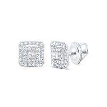 Load image into Gallery viewer, 10K White Gold Diamond Stud Earrings with Elegant Styling - Splendid Jewellery