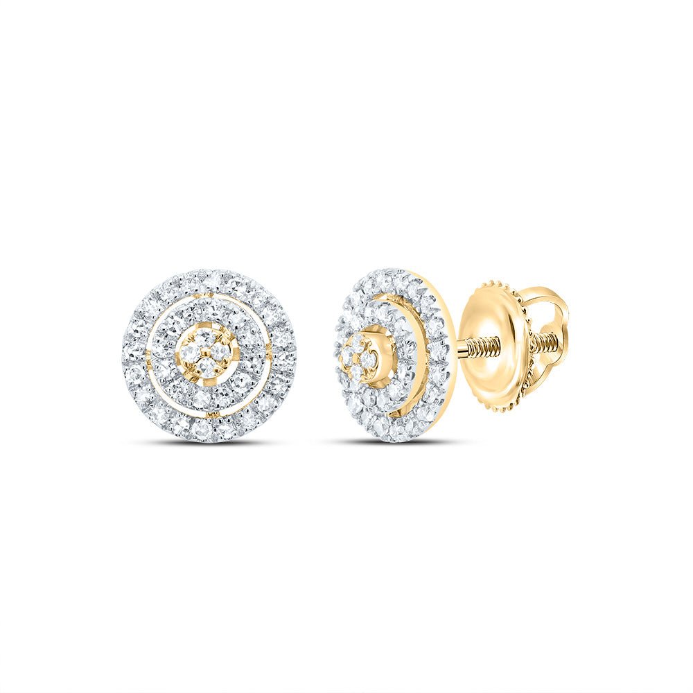 10K Yellow Gold Modern Diamond Earrings with Natural Sparkle - Splendid Jewellery