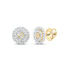 10K Yellow Gold Modern Diamond Earrings with Natural Sparkle - Splendid Jewellery