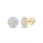10K Yellow Gold Modern Diamond Earrings with Natural Sparkle - Splendid Jewellery