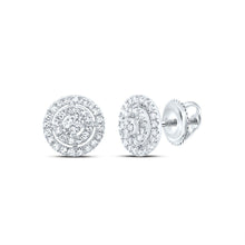 Load image into Gallery viewer, 10K White Gold Luxury Diamond Stud Earrings for Everyday Wear - Splendid Jewellery