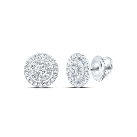 10K White Gold Luxury Diamond Stud Earrings for Everyday Wear - Splendid Jewellery