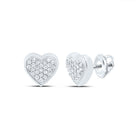 10K White Gold Diamond Stud Earrings 1/8 Cttw Gift Edition - Splendid Jewellery