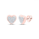Heart Diamond Earrings in 10K Rose Gold Gift Edition - Splendid Jewellery